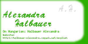alexandra halbauer business card